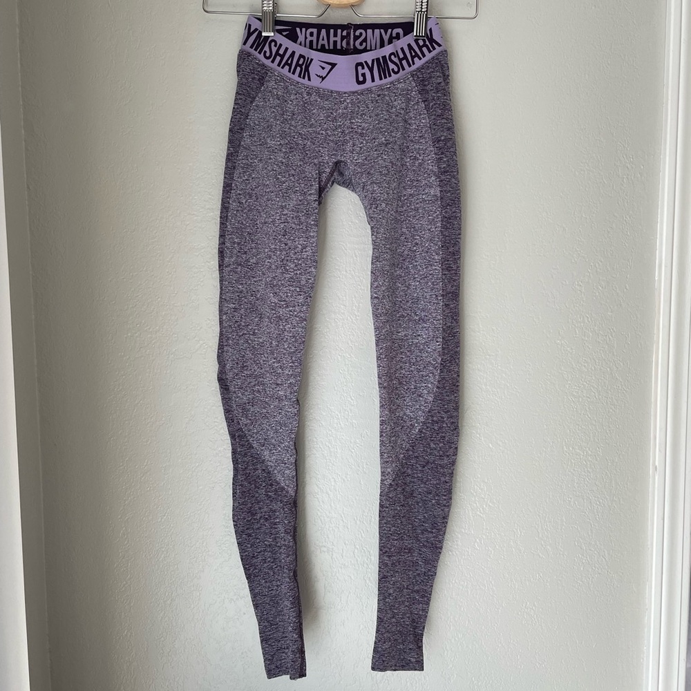 Gray and purple low rise size extra small Gymshark leggings